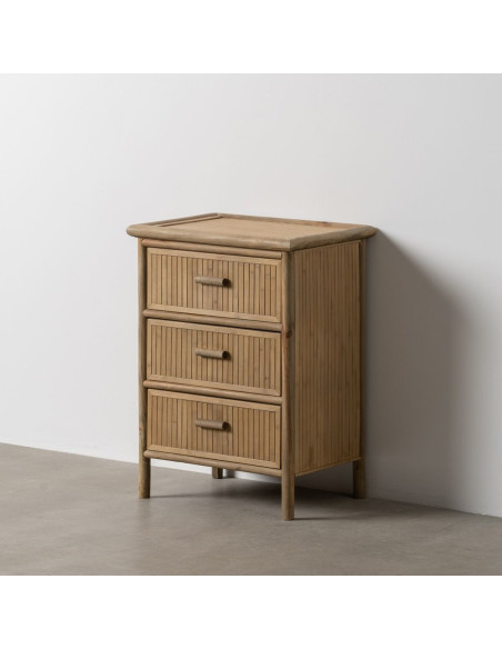 Chevet vintage 3 tiroirs en Bambou Naturel Sorwyn - 2