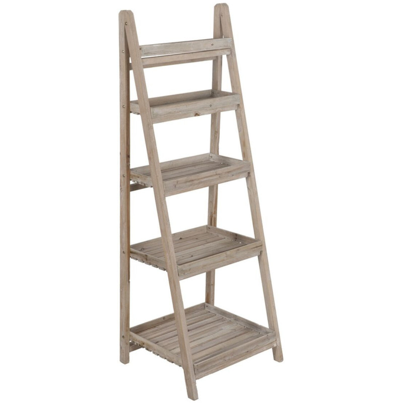 Étagère à plantes originale Échelle 5 niveaux en Bois de sapin Naturel Dalvia - 1