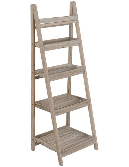Étagère à plantes originale Échelle 5 niveaux en Bois de sapin Naturel Dalvia - 1
