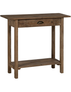Console rustique Rectangulaire 1 tiroir 1 étagère en Bois de sapin Naturel Solrian - 1
