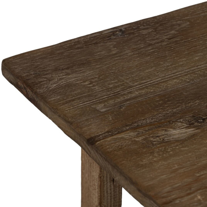 Console rustique Rectangulaire 1 tiroir 1 étagère en Bois de sapin Naturel Solrian - 4