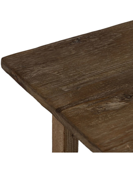 Console rustique Rectangulaire 1 tiroir 1 étagère en Bois de sapin Naturel Solrian - 4