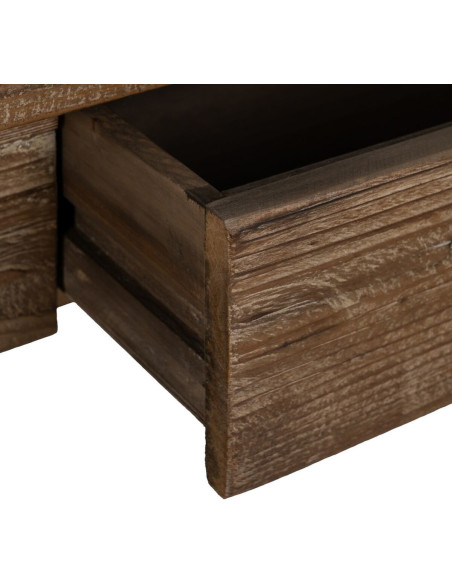 Console rustique Rectangulaire 1 tiroir 1 étagère en Bois de sapin Naturel Solrian - 6