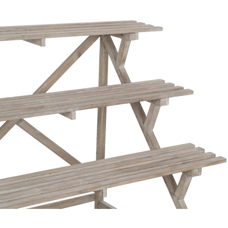 Étagère à plantes originale Escalier 4 niveaux en Bois de sapin Naturel Syrion - 4