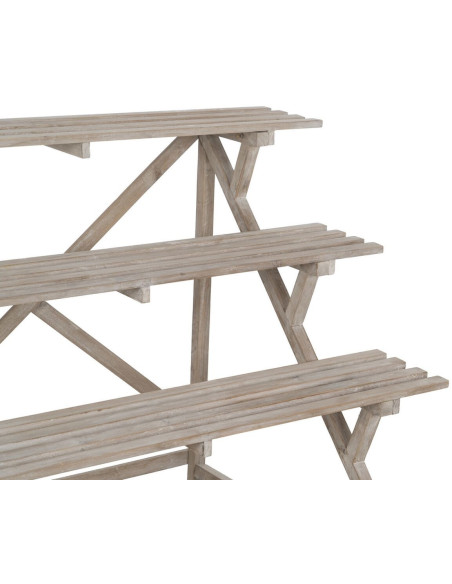 Étagère à plantes originale Escalier 4 niveaux en Bois de sapin Naturel Syrion - 4