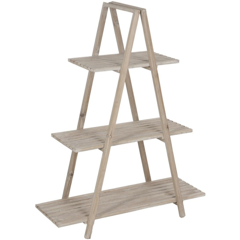 Étagère à plantes originale Pyramide 3 niveaux en Bois de sapin Naturel Eldora - 1