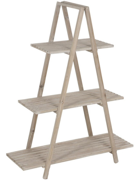 Étagère à plantes originale Pyramide 3 niveaux en Bois de sapin Naturel Eldora - 1