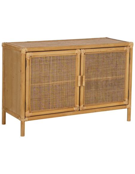 Buffet vintage Bas 2 portes en Rotin Naturel Rattan - 1