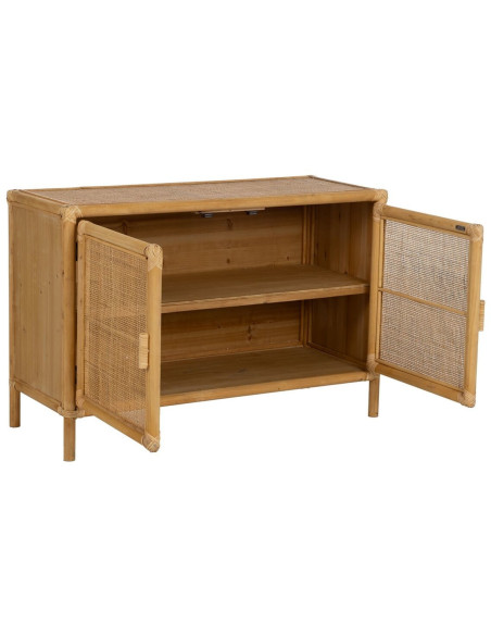 Buffet vintage Bas 2 portes en Rotin Naturel Rattan - 3
