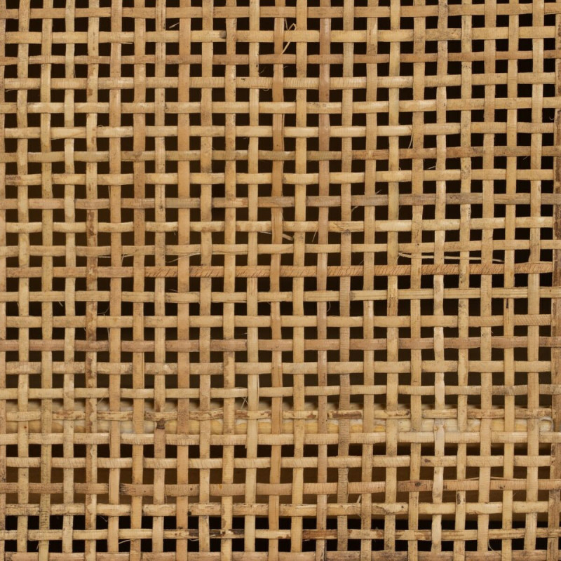 Buffet vintage Bas 2 portes en Rotin Naturel Rattan - 8