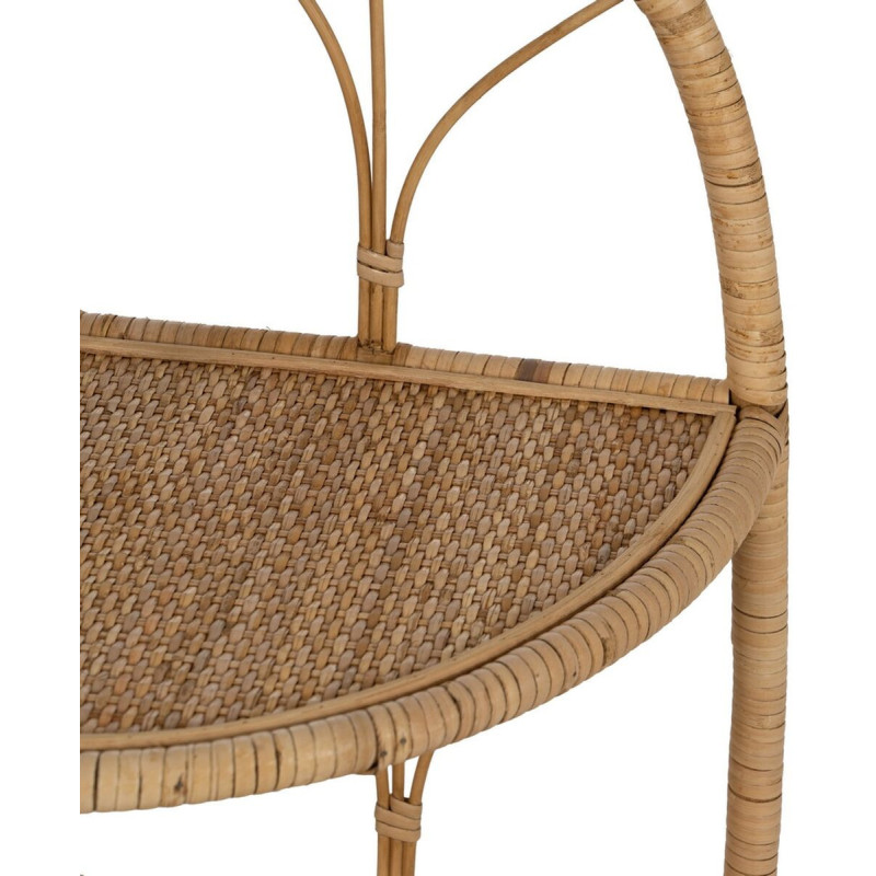 Étagère d'angle vintage 3 niveaux en Rotin Naturel Rattan - 4