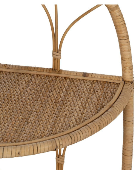 Étagère d'angle vintage 3 niveaux en Rotin Naturel Rattan - 4