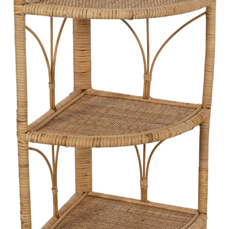 Étagère d'angle vintage 3 niveaux en Rotin Naturel Rattan - 5