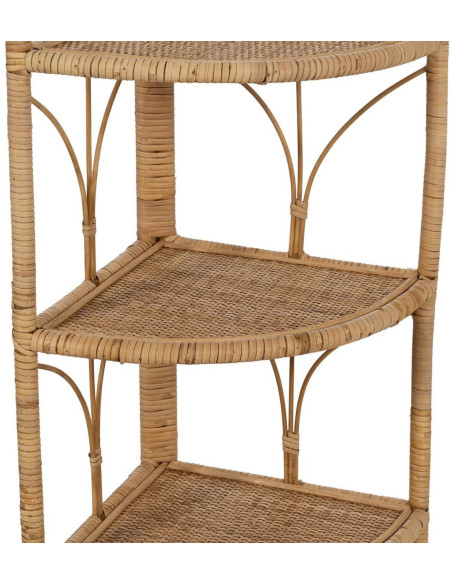 Étagère d'angle vintage 3 niveaux en Rotin Naturel Rattan - 5