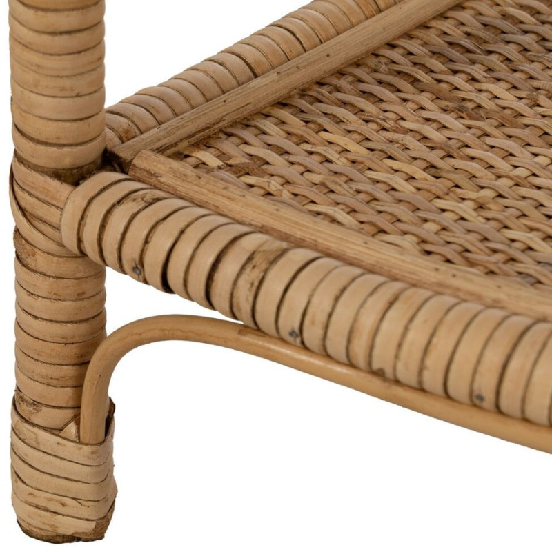 Étagère d'angle vintage 3 niveaux en Rotin Naturel Rattan - 7