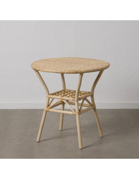 Table à manger vintage Ronde 2 personnes en Rotin Naturel Remira - 2