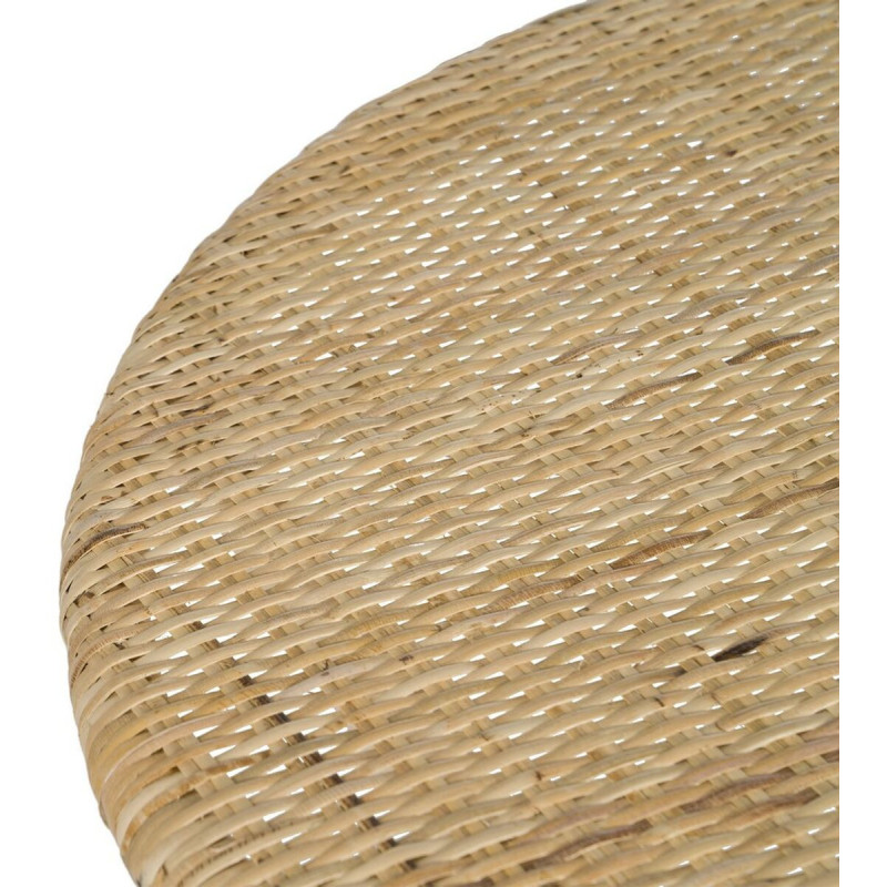 Table à manger vintage Ronde 2 personnes en Rotin Naturel Remira - 3