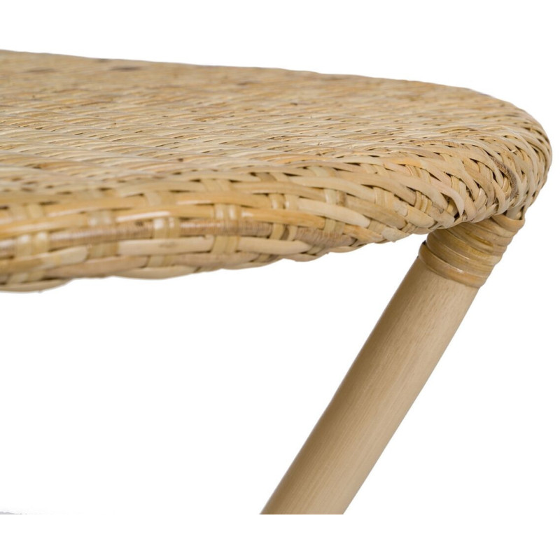 Table à manger vintage Ronde 2 personnes en Rotin Naturel Remira - 5