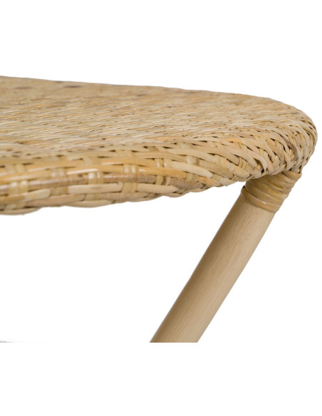 Table à manger vintage Ronde 2 personnes en Rotin Naturel Remira - 5