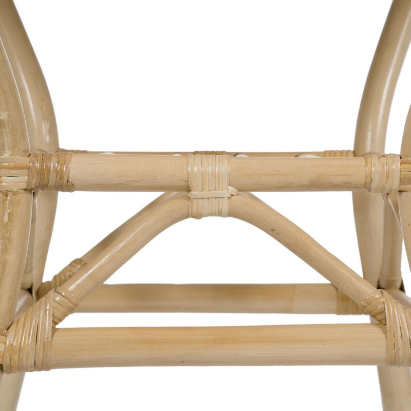 Table à manger vintage Ronde 2 personnes en Rotin Naturel Remira - 6