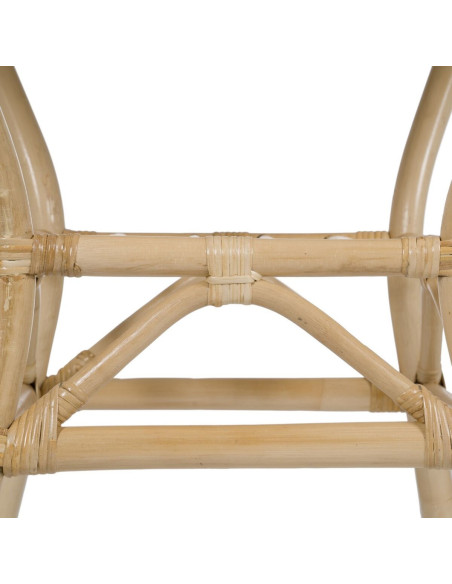 Table à manger vintage Ronde 2 personnes en Rotin Naturel Remira - 6