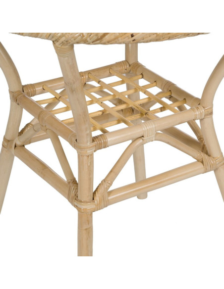 Table à manger vintage Ronde 2 personnes en Rotin Naturel Remira - 7