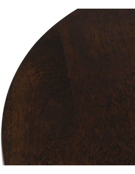 Table d'appoint moderne Ronde en Bois de manguier Marron foncé Dalira - 3