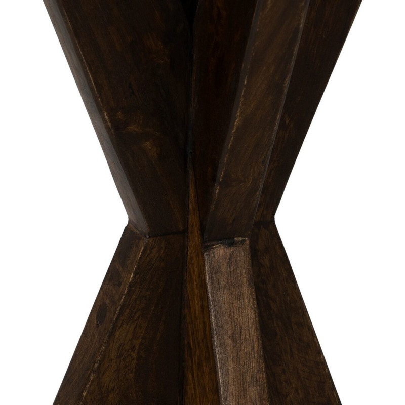 Table d'appoint moderne Ronde en Bois de manguier Marron foncé Dalira - 6
