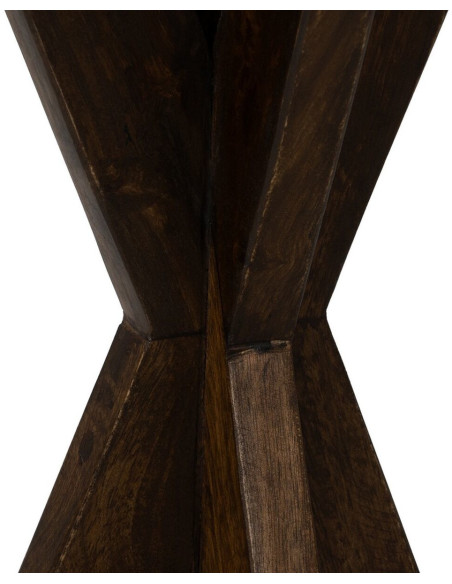 Table d’appoint ronde bois de manguier brun naturel 37x37x60 cm Dalira Ixia - 5
