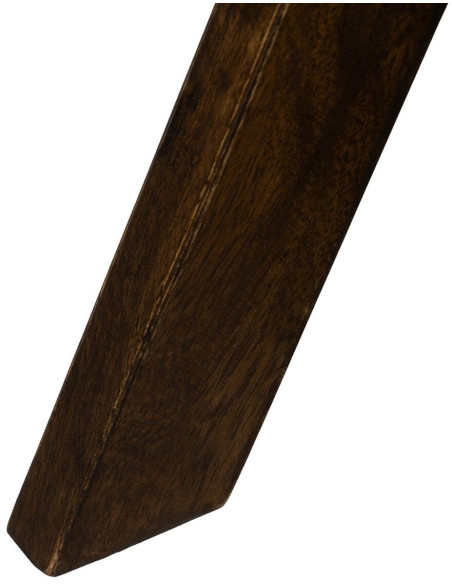 Table d'appoint moderne Ronde en Bois de manguier Marron foncé Dalira - 8