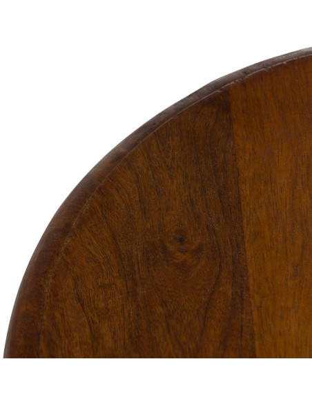 Table d'appoint vintage Ronde en Bois de manguier Marron Norlia - 3