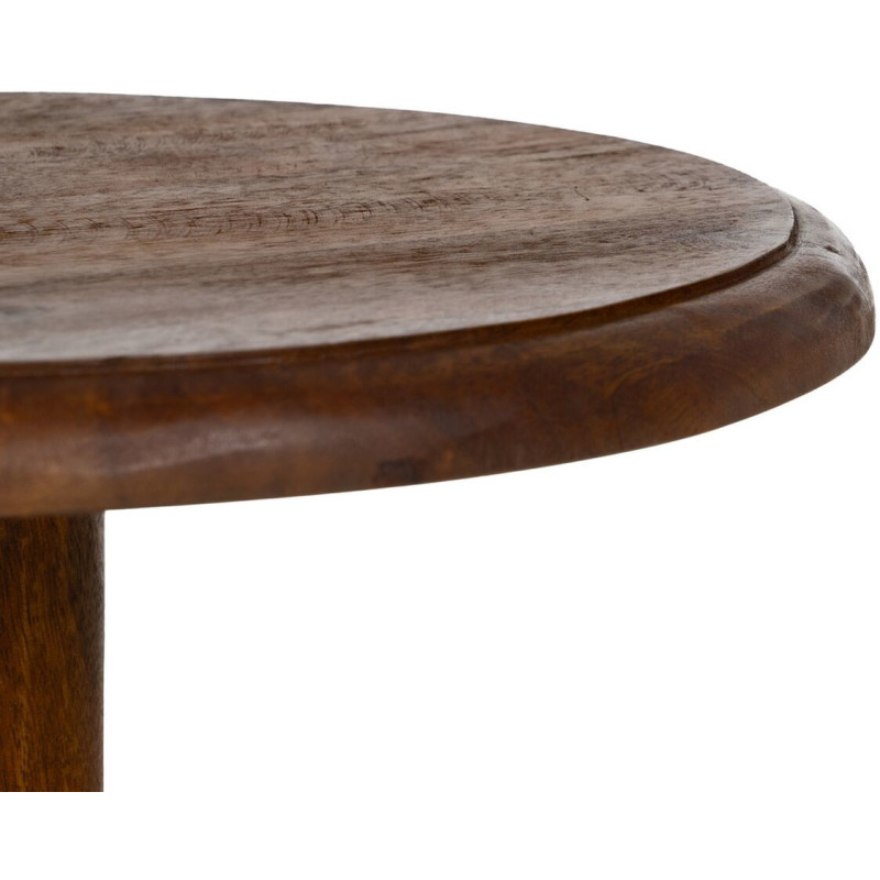 Table d'appoint vintage Ronde en Bois de manguier Marron Norlia - 5