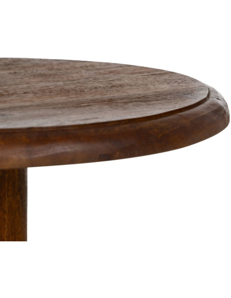 Table d'appoint vintage Ronde en Bois de manguier Marron Norlia - 5