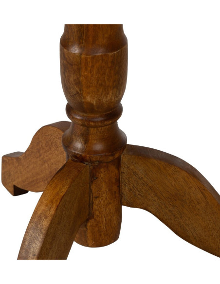 Table d'appoint vintage Ronde en Bois de manguier Marron Norlia - 6