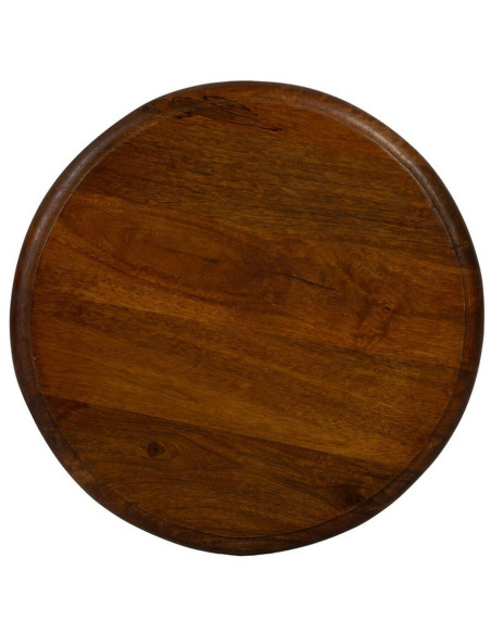Table d'appoint vintage Ronde en Bois de manguier Marron Norlia - 7