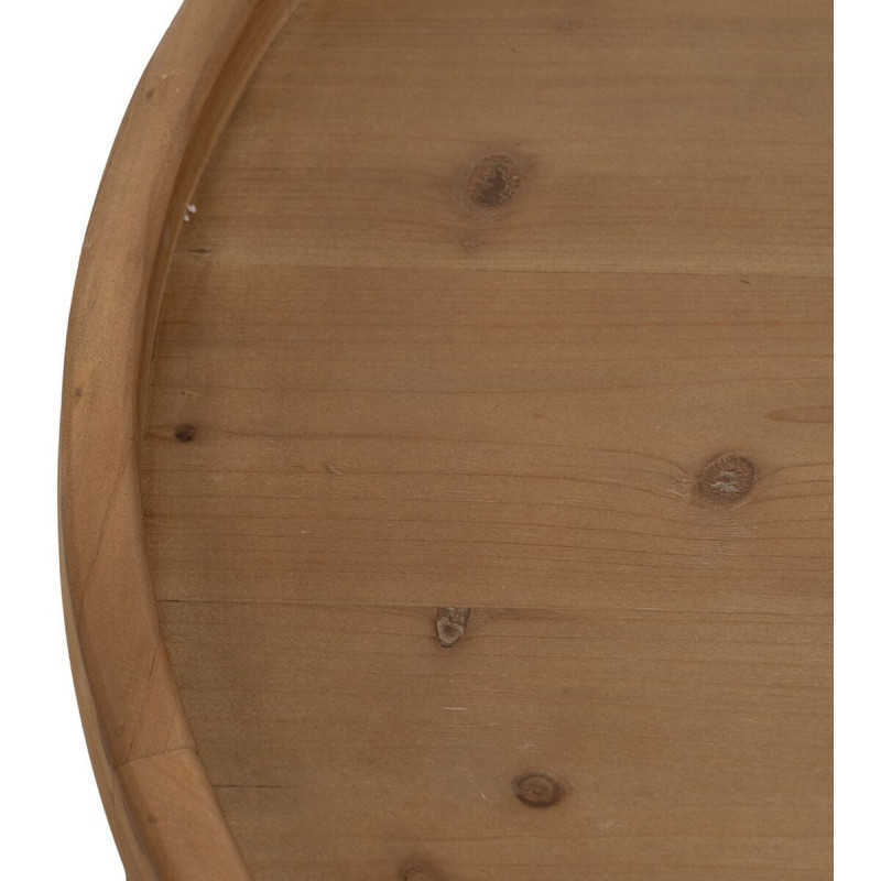 Table basse moderne Ronde en Bois de sapin Naturel Koralyn - 4