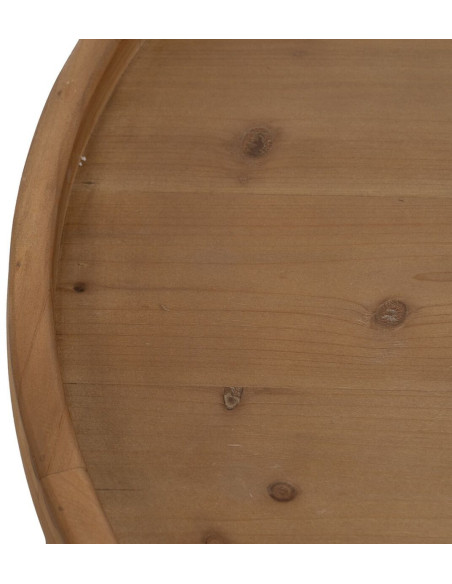 Table basse moderne Ronde en Bois de sapin Naturel Koralyn - 4