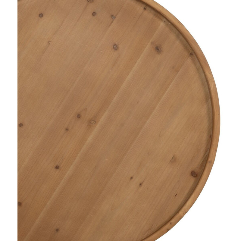 Table basse moderne Ronde en Bois de sapin Naturel Koralyn - 8