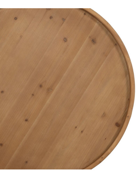 Table basse moderne Ronde en Bois de sapin Naturel Koralyn - 8