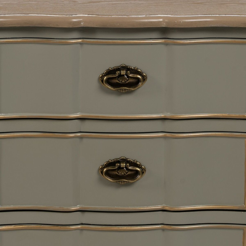 Chevet vintage 3 tiroirs en Bois de sapin Taupe Naturel Dyrlin - 5