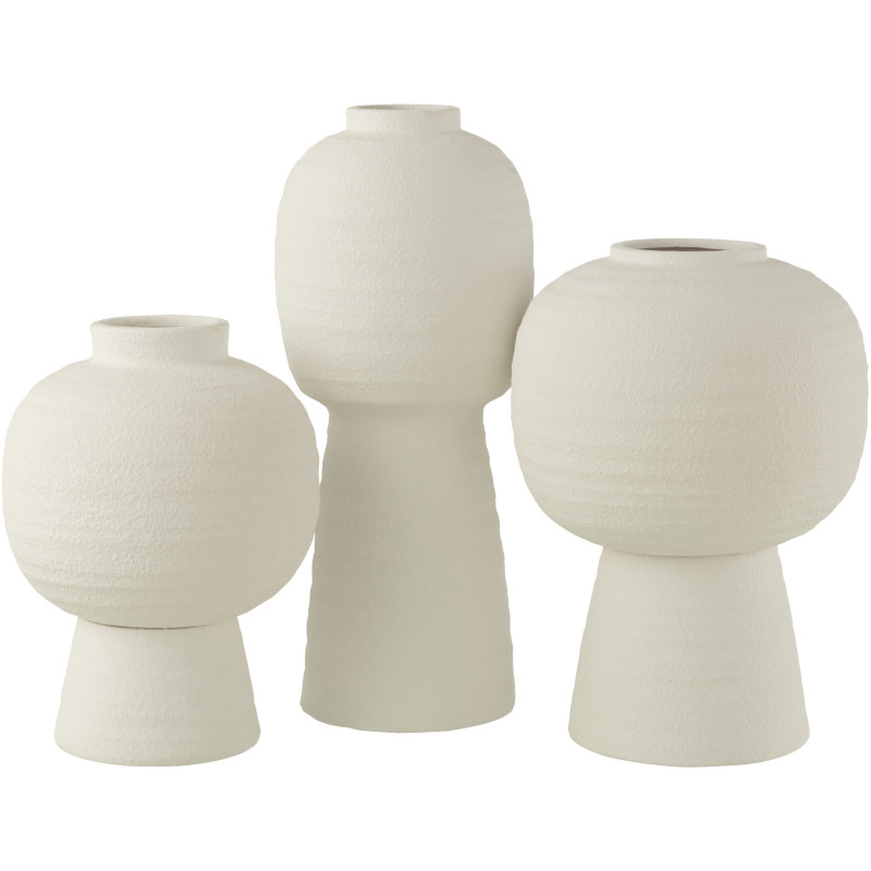 Vase Original XL Linden Hauteur 50 cm en Argile Blanc - 2