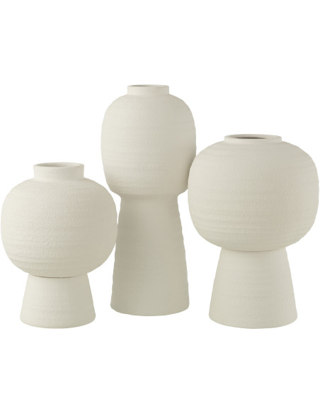 Vase Original XL Linden Hauteur 50 cm en Argile Blanc - 2