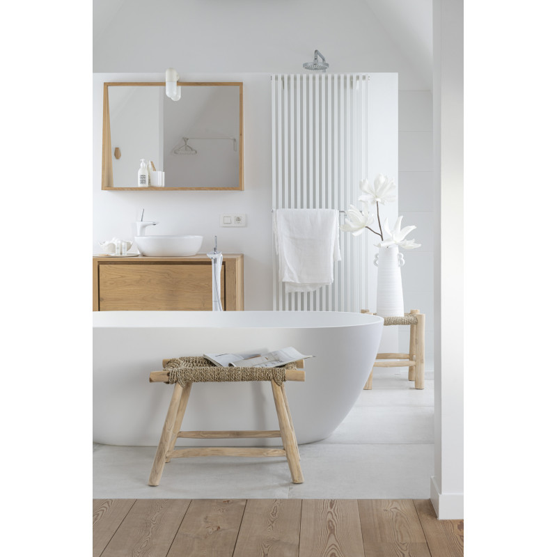 Vase Conique XL Emeka Hauteur 55 cm en Argile Blanc - 2