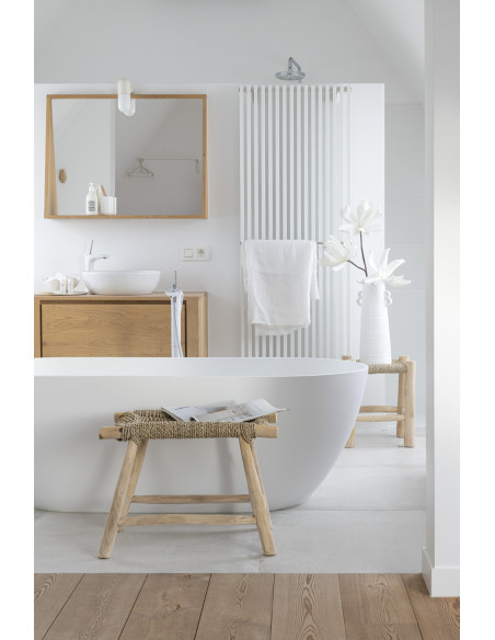 Vase Conique XL Emeka Hauteur 55 cm en Argile Blanc - 2