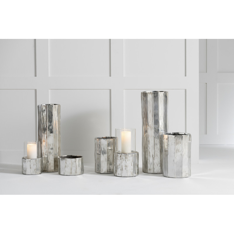 Cache-pot en Argile Argenté Ary Diamètre 16 cm - 2