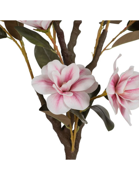 Grand Arbre artificiel réaliste Magnolia 170 cm en Plastique Rose Vert - 3