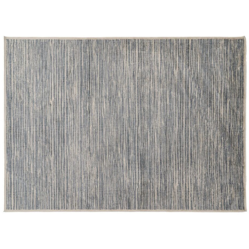 Tapis moderne Rectangulaire 160x230 en Viscose Bleu Beige Vorys - 1