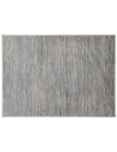 Tapis moderne Rectangulaire 160x230 en Viscose Bleu Beige Vorys - 1