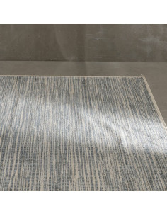 Tapis moderne Rectangulaire 160x230 en Viscose Bleu Beige Vorys - 2
