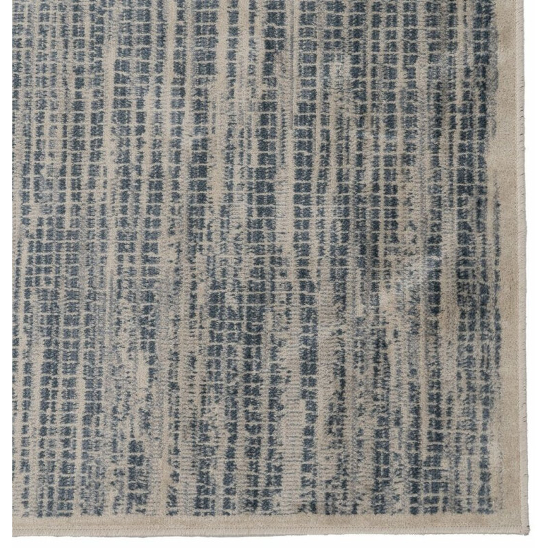 Tapis moderne Rectangulaire 160x230 en Viscose Bleu Beige Vorys - 4